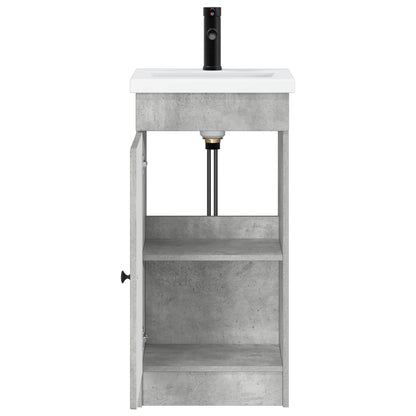 Bathroom Vanity with Sink Concrete Grey 42 x 40 x 84.5 cm