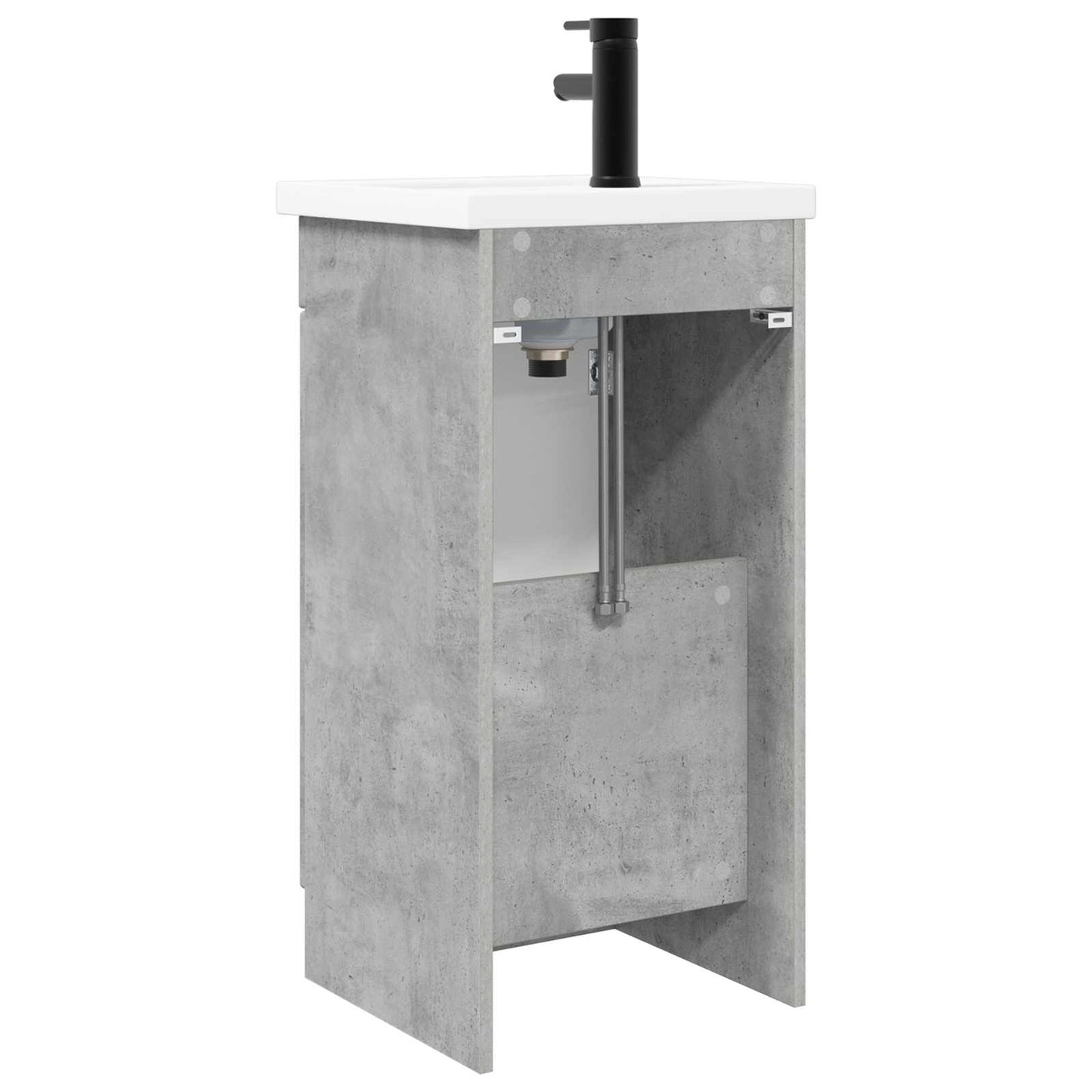 Bathroom Vanity with Sink Concrete Grey 42 x 40 x 84.5 cm