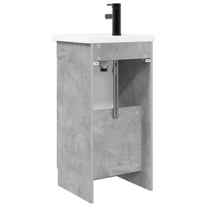 Bathroom Vanity with Sink Concrete Grey 42 x 40 x 84.5 cm