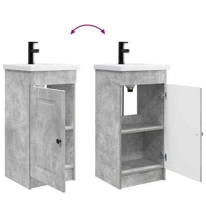 Bathroom Vanity with Sink Concrete Grey 42 x 40 x 84.5 cm