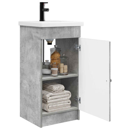Bathroom Vanity with Sink Concrete Grey 42 x 40 x 84.5 cm