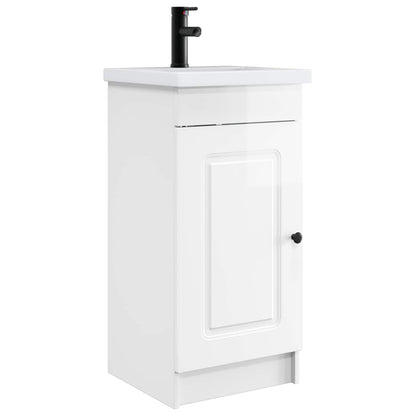 Bathroom Vanity with Sink High Gloss White 42 x 40 x 84.5 cm
