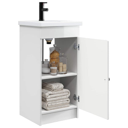 Bathroom Vanity with Sink High Gloss White 42 x 40 x 84.5 cm
