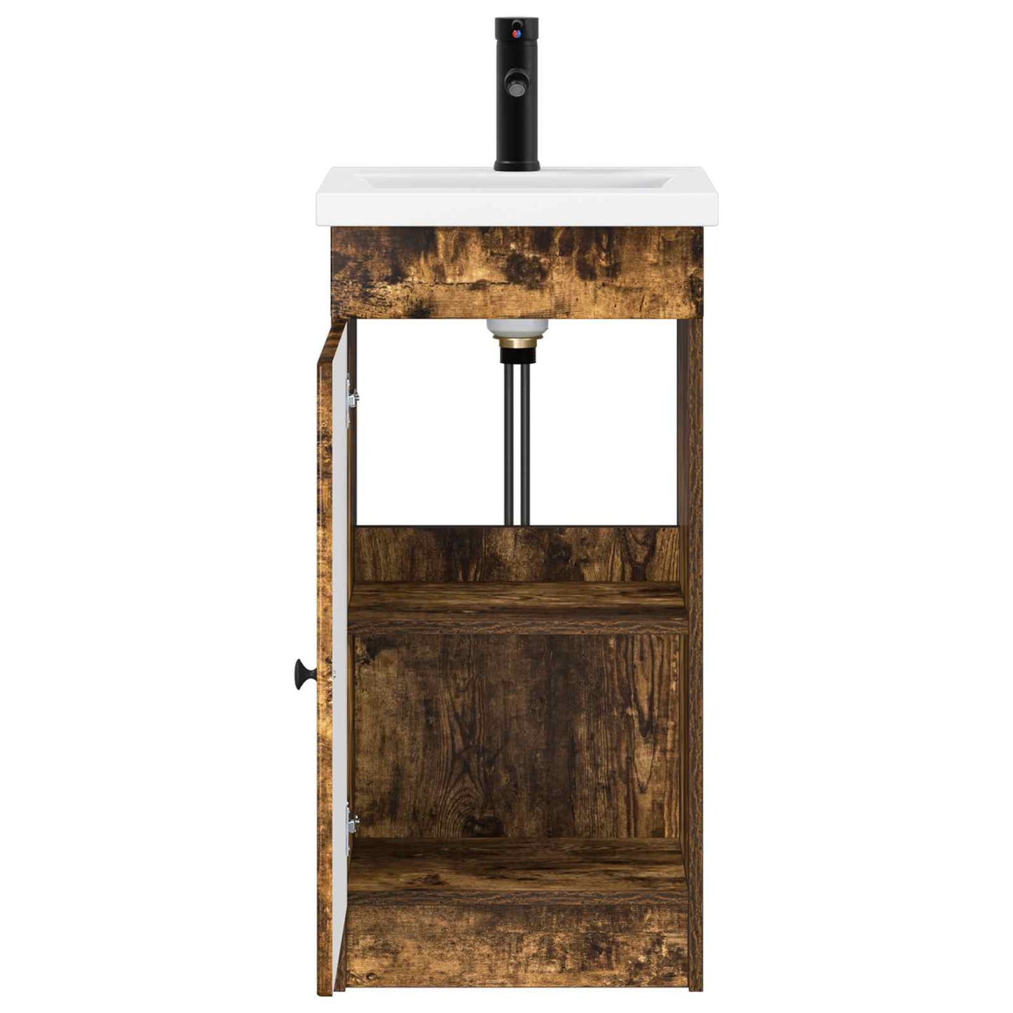 Bathroom Vanity with Sink Smoked Oak 42 x 40 x 84.5 cm