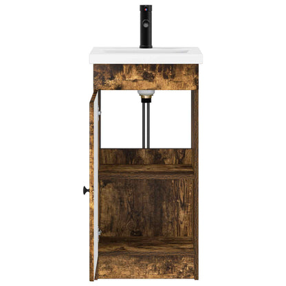 Bathroom Vanity with Sink Smoked Oak 42 x 40 x 84.5 cm