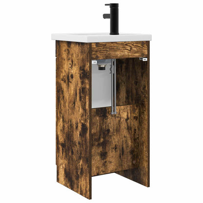 Bathroom Vanity with Sink Smoked Oak 42 x 40 x 84.5 cm