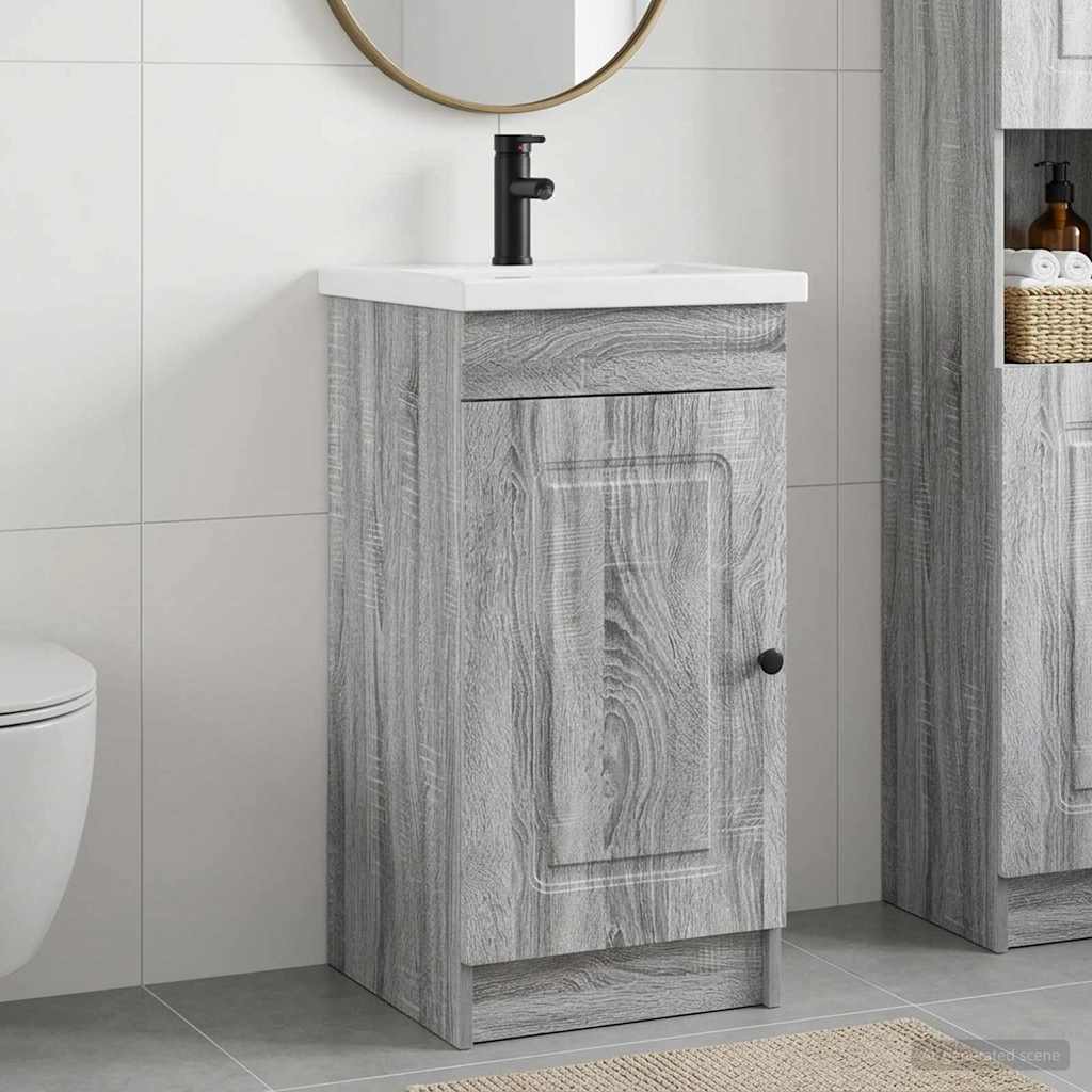 Bathroom Vanity with Sink Grey Sonoma 42 x 40 x 84.5 cm