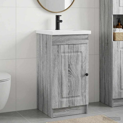 Bathroom Vanity with Sink Grey Sonoma 42 x 40 x 84.5 cm
