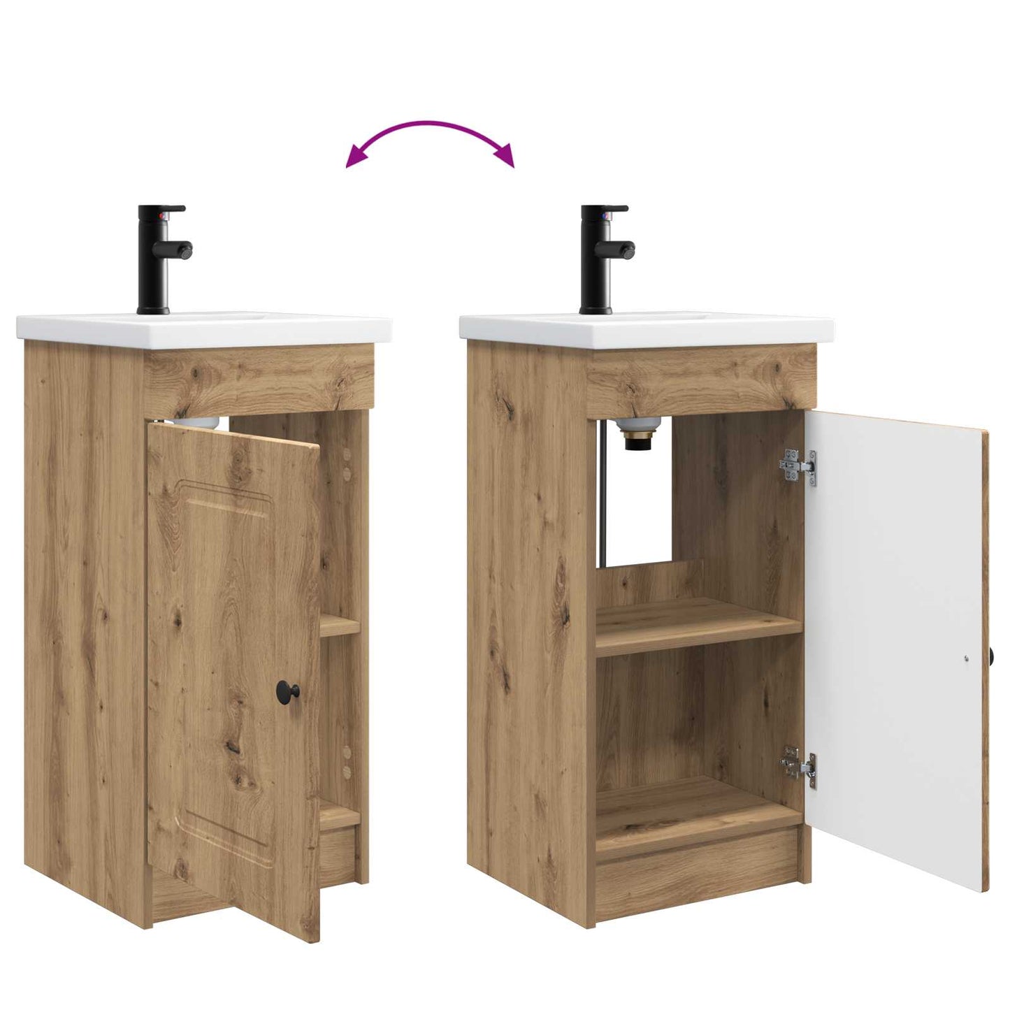 Bathroom Vanity with Sink Artisan Oak 42 x 40 x 84.5 cm