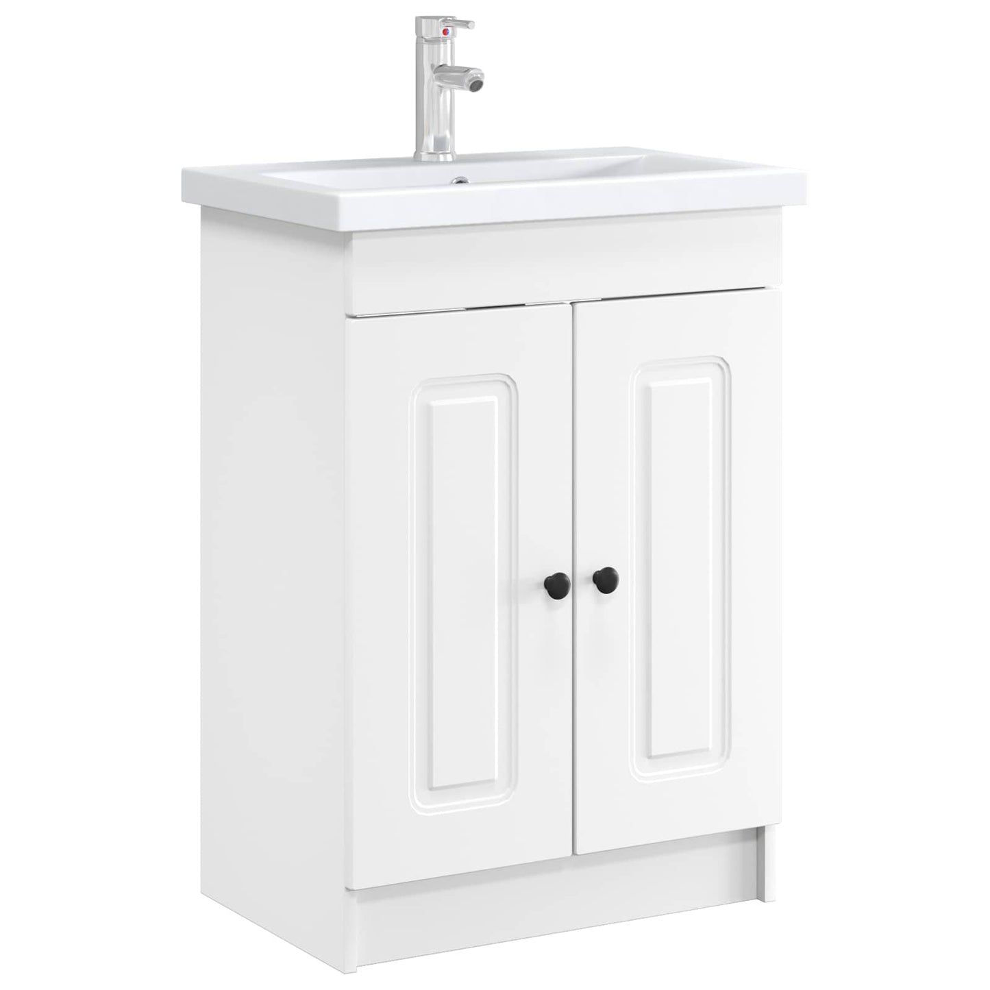 Bathroom under Sink Cabinet White 56 x 37.5 x 81 cm