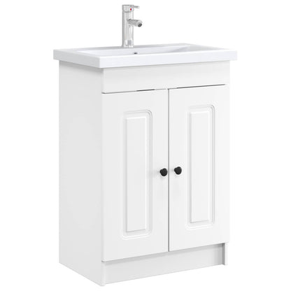 Bathroom under Sink Cabinet White 56 x 37.5 x 81 cm