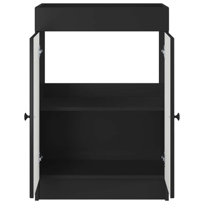 Bathroom under Sink Cabinet Black 56 x 37.5 x 81 cm