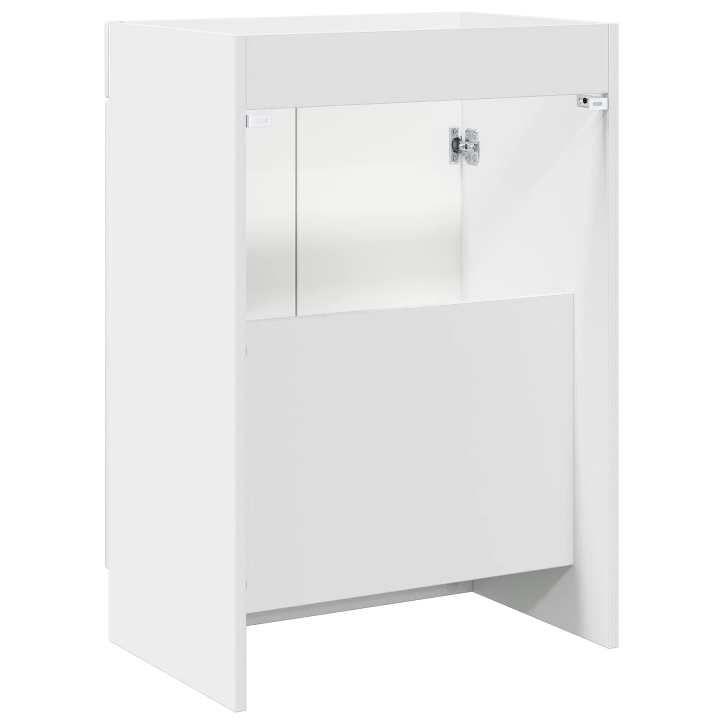 Bathroom under Sink Cabinet High Gloss White 56 x 37.5 x 81 cm