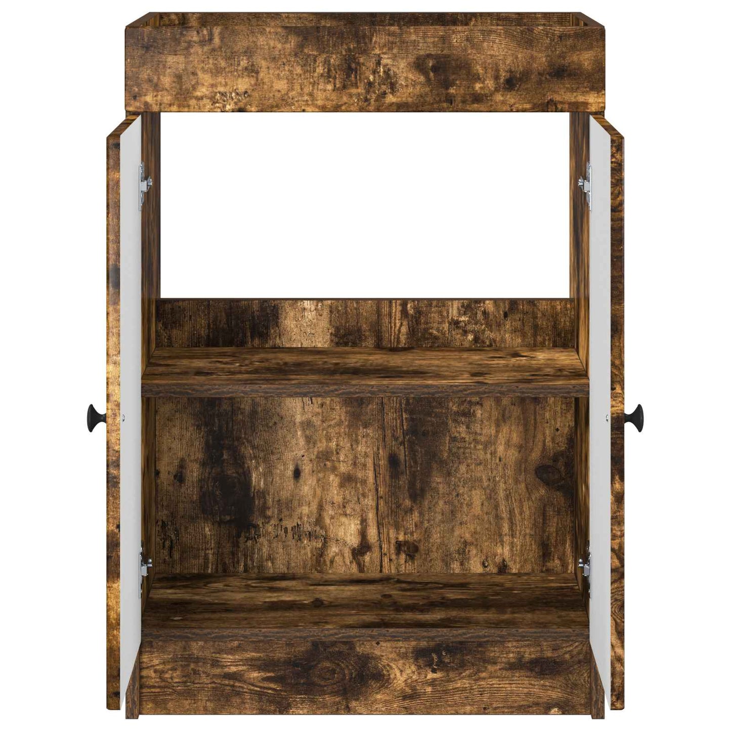 Bathroom under Sink Cabinet Smoked Oak 56 x 37.5 x 81 cm