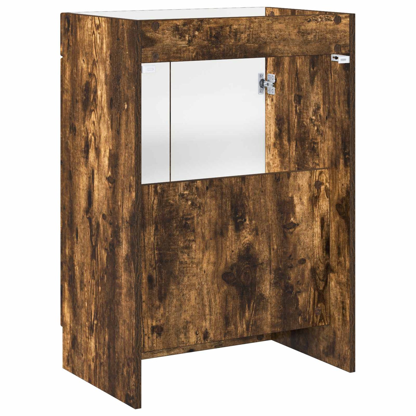 Bathroom under Sink Cabinet Smoked Oak 56 x 37.5 x 81 cm