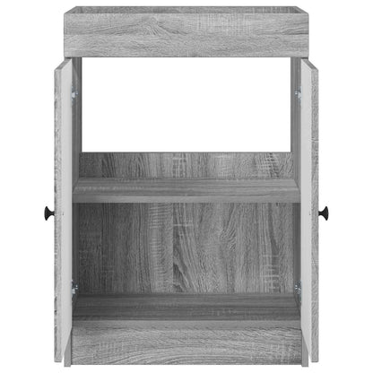 Bathroom under Sink Cabinet Grey Sonoma 56 x 37.5 x 81 cm