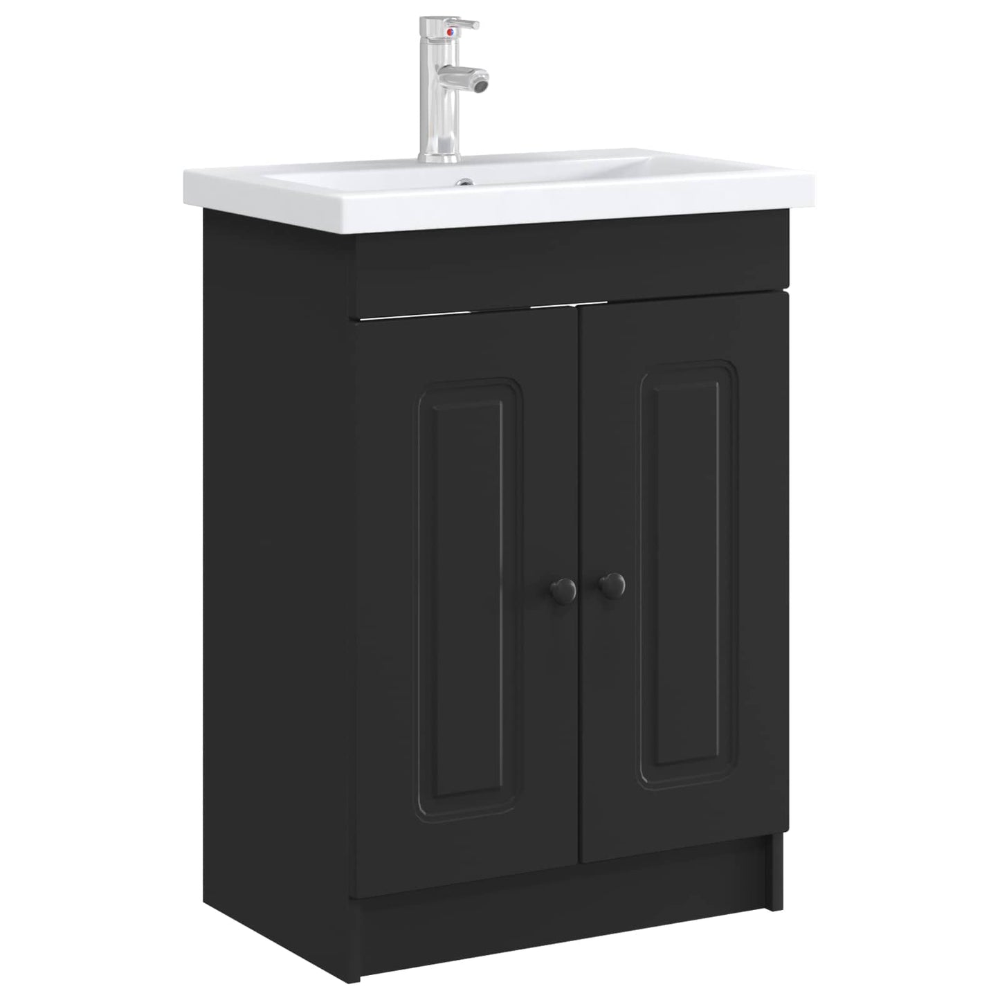 Bathroom under Sink Cabinet Black 78.5 x 37.5 x 81 cm