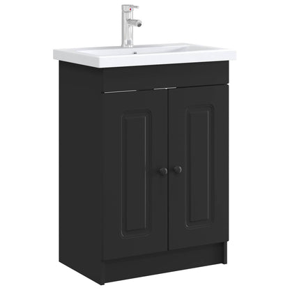 Bathroom under Sink Cabinet Black 78.5 x 37.5 x 81 cm
