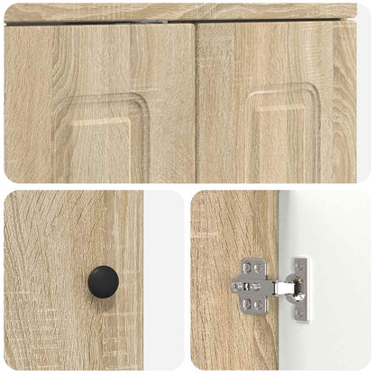Bathroom under Sink Cabinet Sonoma Oak 78.5 x 37.5 x 81 cm