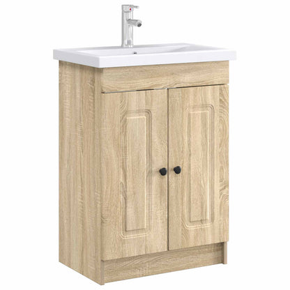 Bathroom under Sink Cabinet Sonoma Oak 78.5 x 37.5 x 81 cm