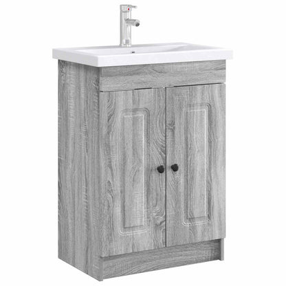 Bathroom under Sink Cabinet Grey Sonoma 78.5 x 37.5 x 81 cm