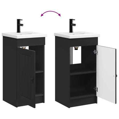 Bathroom Vanity with Sink Black 42 x 40 x 84.5 cm