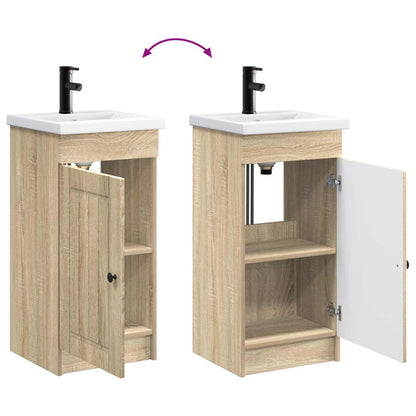 Bathroom Vanity with Sink Sonoma Oak 42 x 40 x 84.5 cm