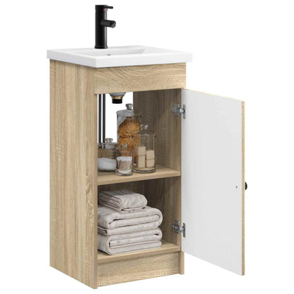 Bathroom Vanity with Sink Sonoma Oak 42 x 40 x 84.5 cm