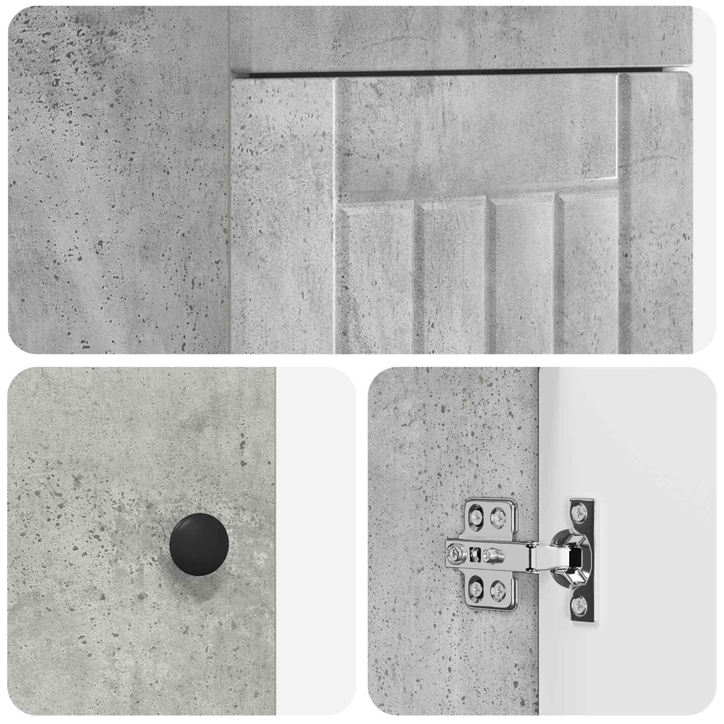 Bathroom Vanity with Sink Concrete Grey 42 x 40 x 84.5 cm