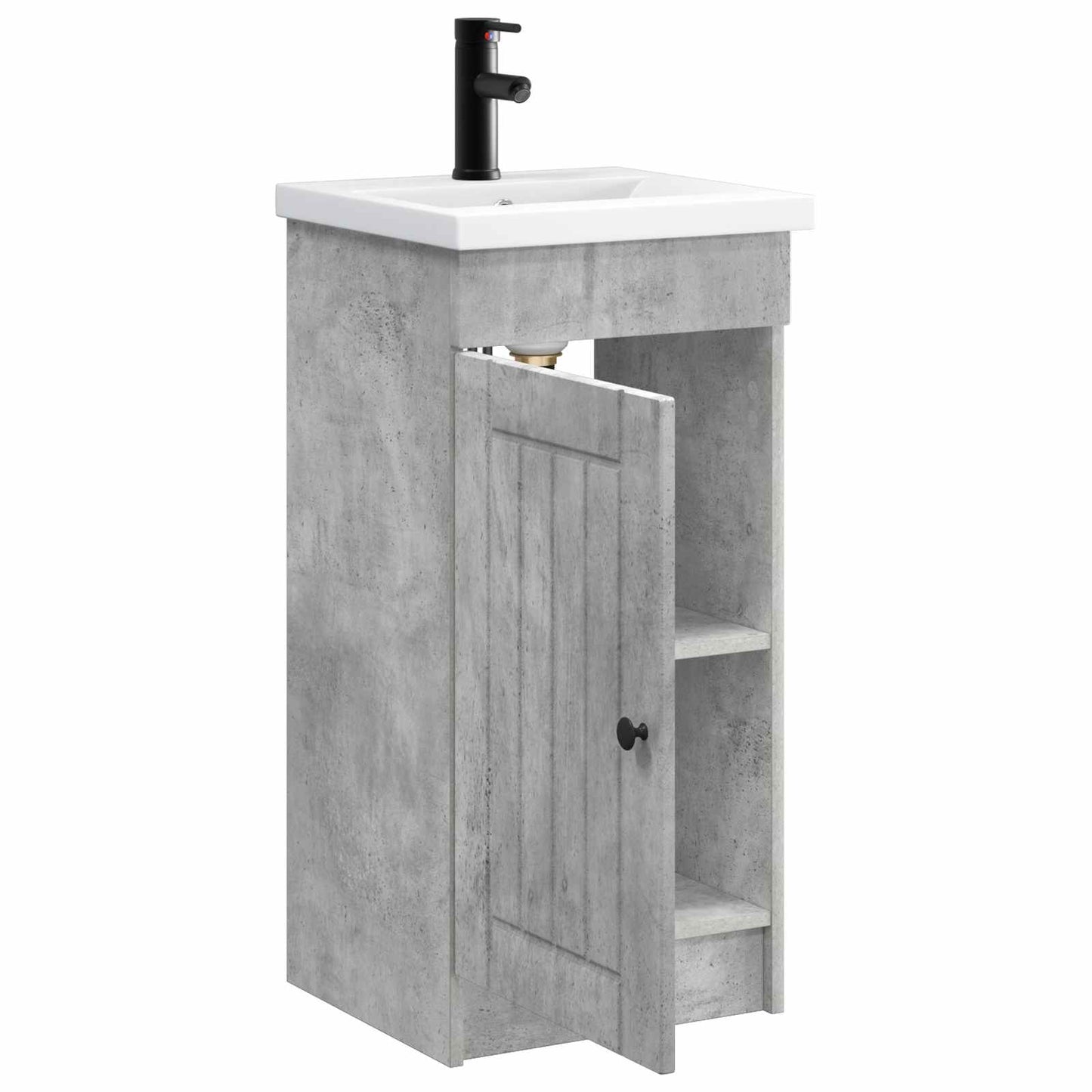 Bathroom Vanity with Sink Concrete Grey 42 x 40 x 84.5 cm