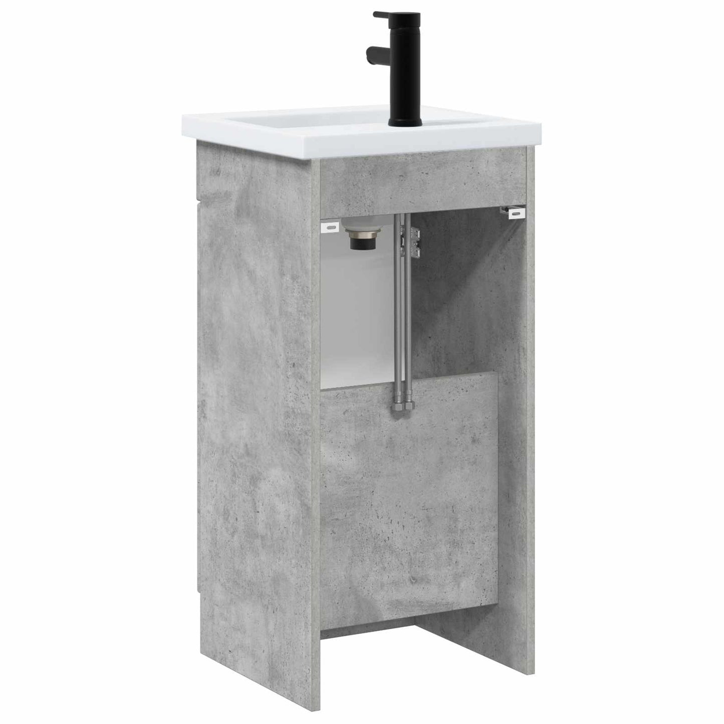 Bathroom Vanity with Sink Concrete Grey 42 x 40 x 84.5 cm