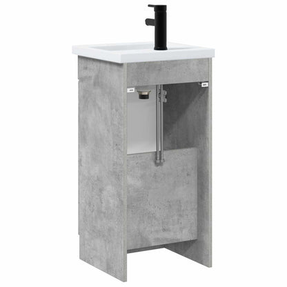 Bathroom Vanity with Sink Concrete Grey 42 x 40 x 84.5 cm