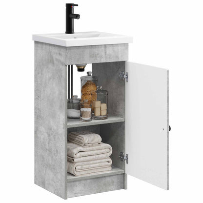 Bathroom Vanity with Sink Concrete Grey 42 x 40 x 84.5 cm
