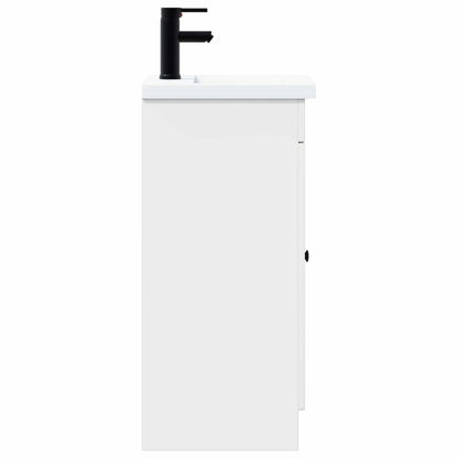 Bathroom Vanity with Sink High Gloss White 42 x 40 x 84.5 cm