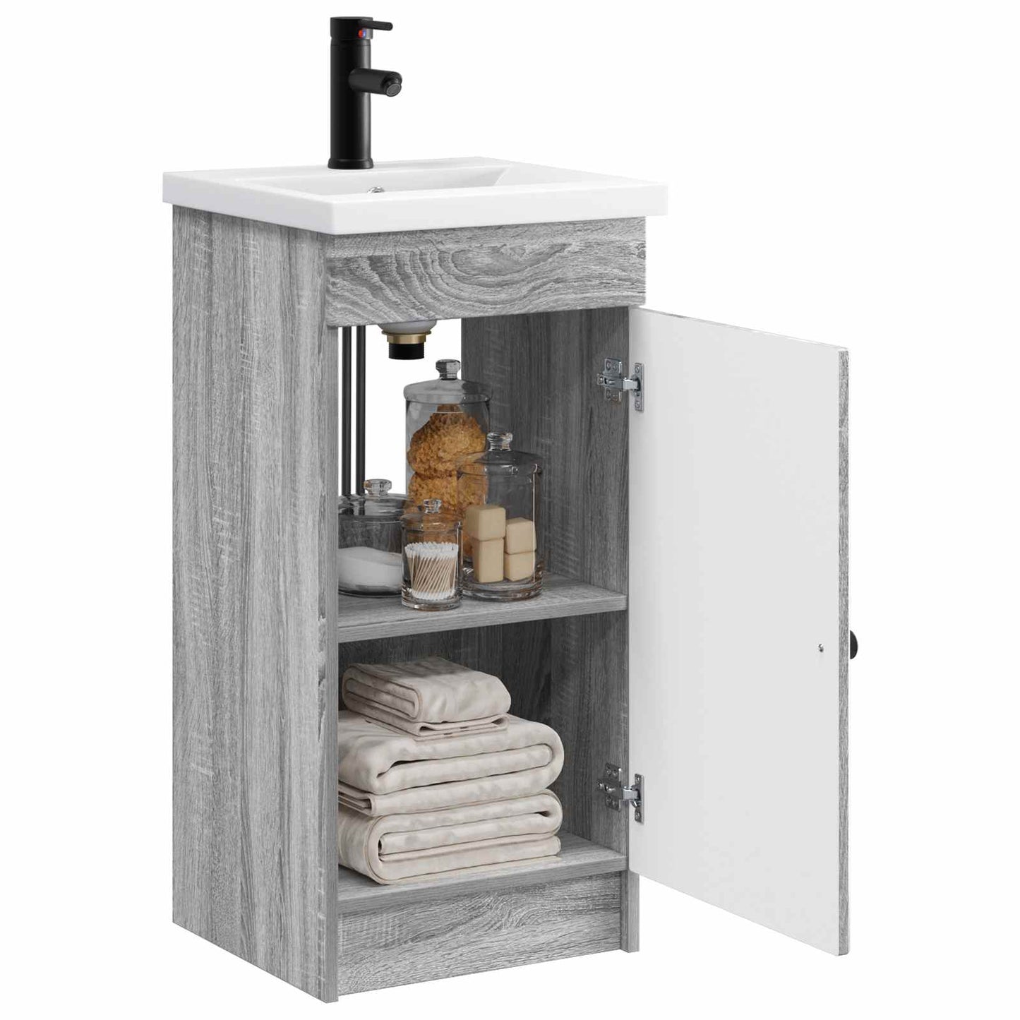 Bathroom Vanity with Sink Grey Sonoma 42 x 40 x 84.5 cm