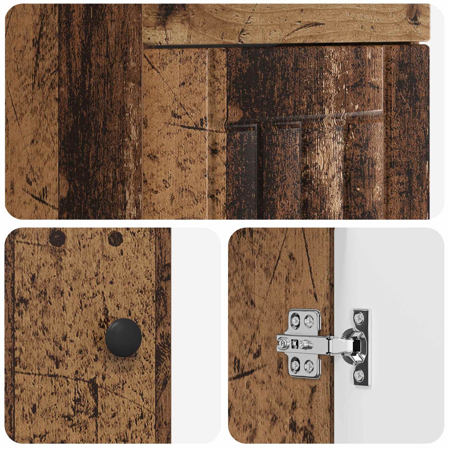 Bathroom Vanity with Sink Old Wood 42 x 40 x 84.5 cm