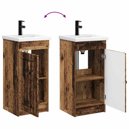Bathroom Vanity with Sink Old Wood 42 x 40 x 84.5 cm