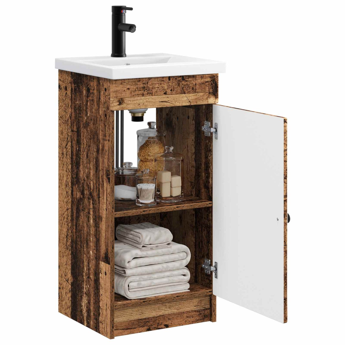 Bathroom Vanity with Sink Old Wood 42 x 40 x 84.5 cm