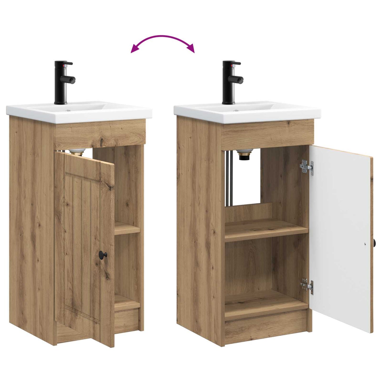 Bathroom Vanity with Sink Artisan Oak 42 x 40 x 84.5 cm