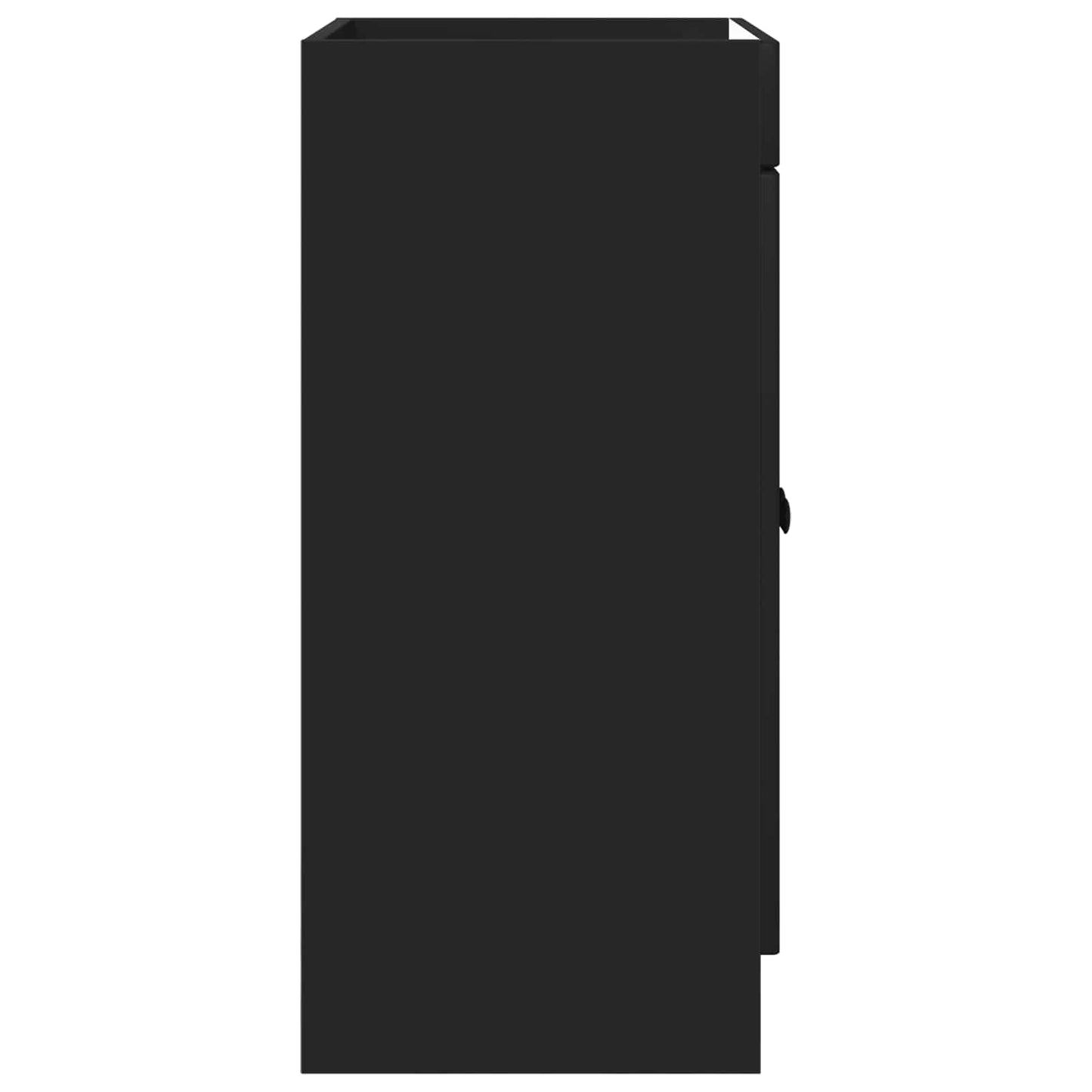 Bathroom under Sink Cabinet Black 56 x 37.5 x 81 cm