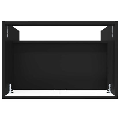 Bathroom under Sink Cabinet Black 56 x 37.5 x 81 cm