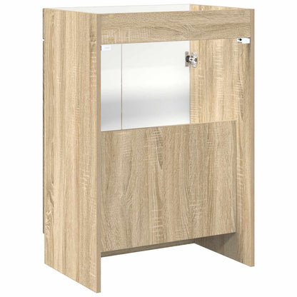 Bathroom under Sink Cabinet Sonoma Oak 56 x 37.5 x 81 cm