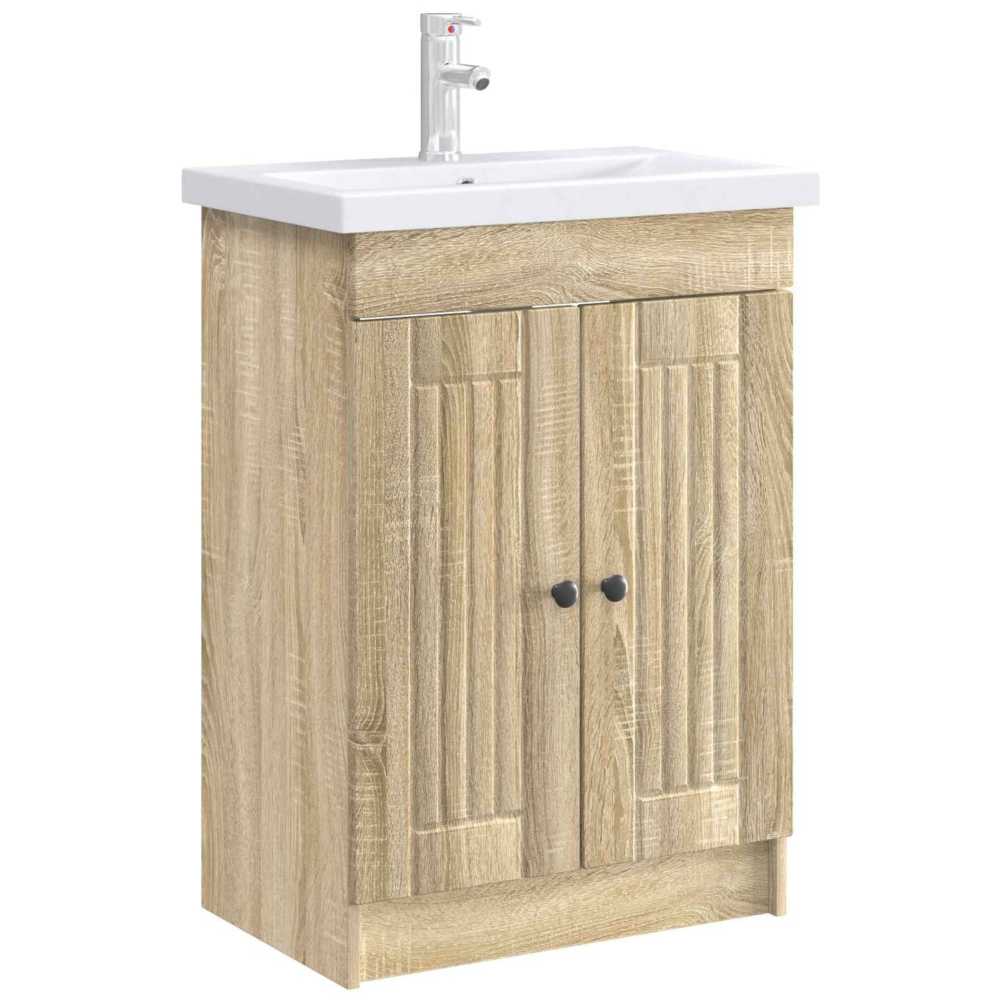 Bathroom under Sink Cabinet Sonoma Oak 56 x 37.5 x 81 cm
