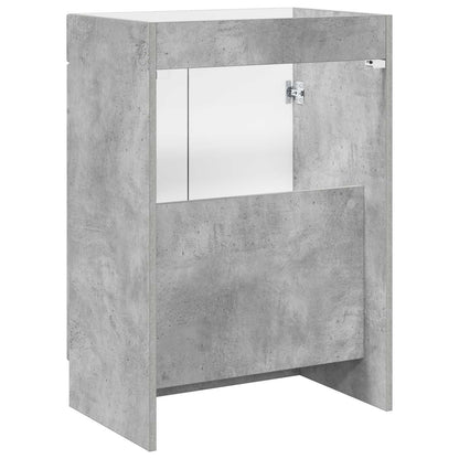 Bathroom under Sink Cabinet Concrete Grey 56 x 37.5 x 81 cm