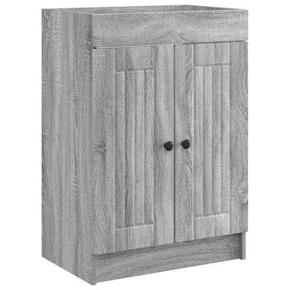 Bathroom under Sink Cabinet Grey Sonoma 56 x 37.5 x 81 cm