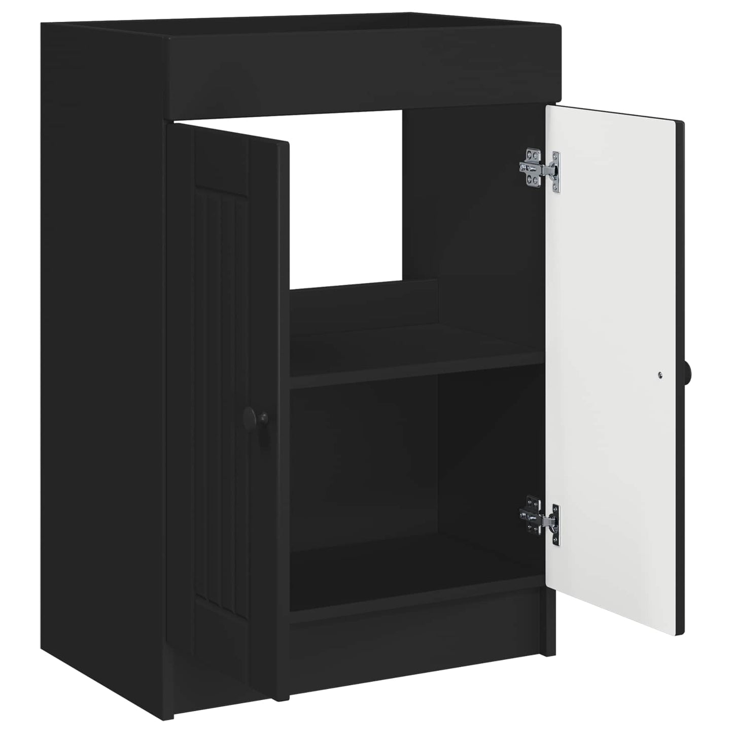 Bathroom under Sink Cabinet Black 78.5 x 37.5 x 81 cm