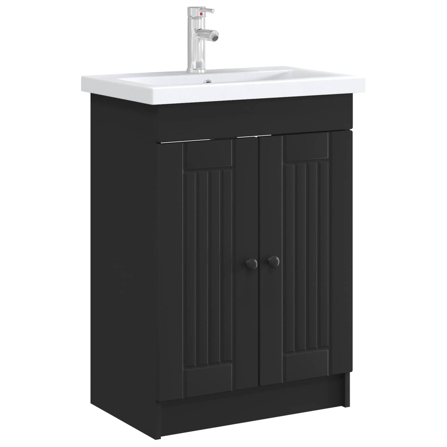 Bathroom under Sink Cabinet Black 78.5 x 37.5 x 81 cm