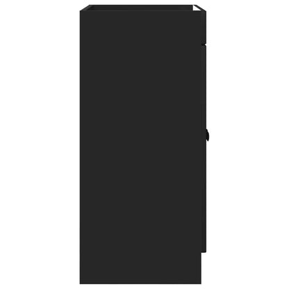 Bathroom under Sink Cabinet Black 78.5 x 37.5 x 81 cm