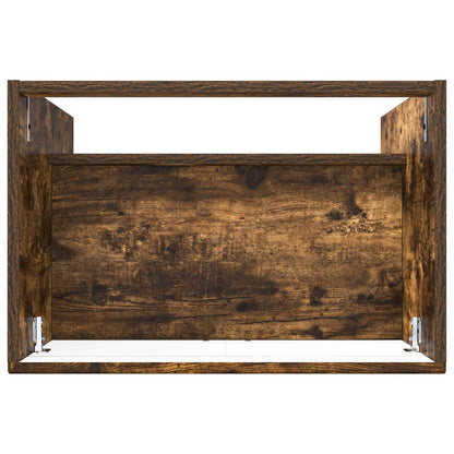 Bathroom under Sink Cabinet Smoked Oak 78.5 x 37.5 x 81 cm