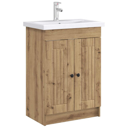 Bathroom under Sink Cabinet Artisan Oak 78.5 x 37.5 x 81 cm